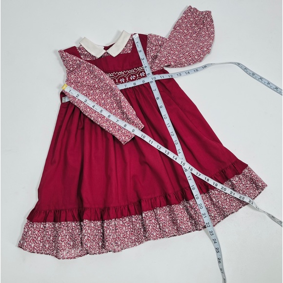 VTG POLLY FLINDERS hand smocked dress size 5 - Picture 4 of 7
